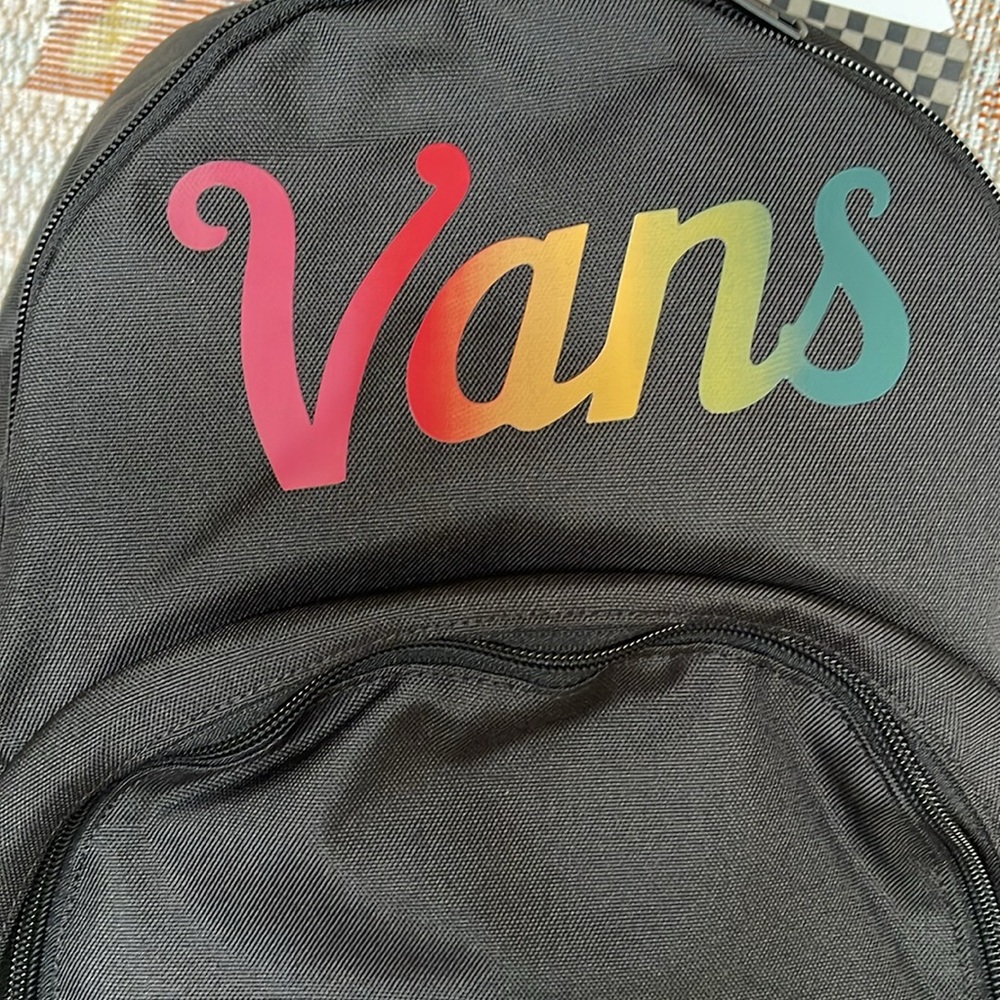 VANS Ranged 2 Backpack Black Women Men’s Casual School Student NWT - Picture 9 of 16